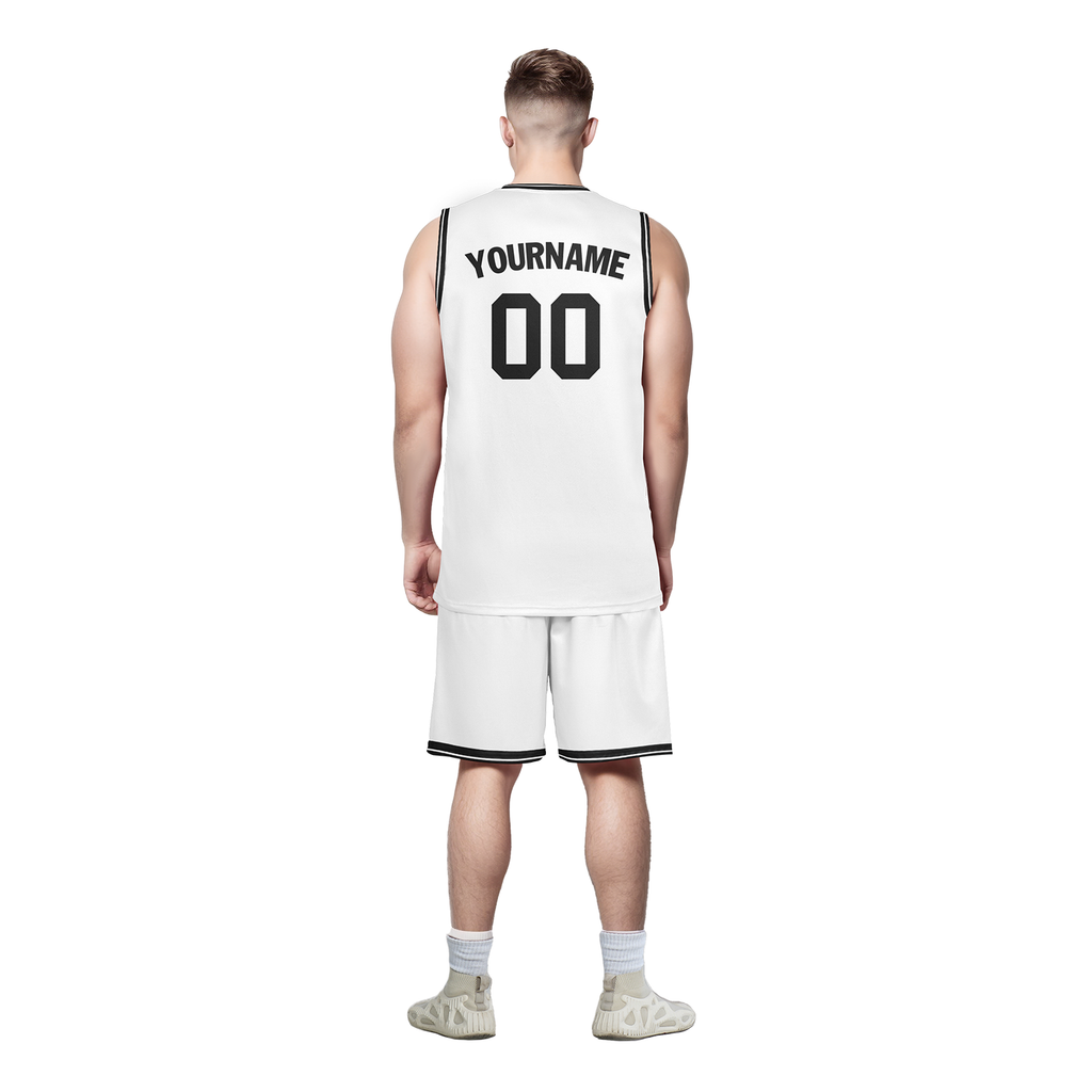 Custom White Black Classic Style Sports Uniform Basketball Jersey BBJ01-bd0a7008