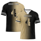 Custom Black Yellow Louisiana Personalized Authentic Football Jersey FBJ02-D028017-10