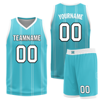 Custom White Blue Classic Style Reversible Basketball Uniform Personalized Ordinary BBJR-D017013