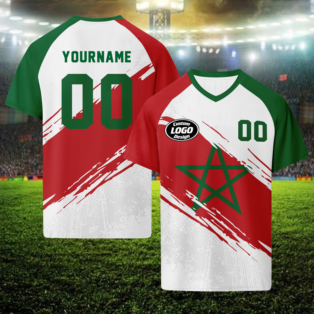 Custom Morocco 2026 World Cup Football Shirt Customized Soccer Jersey for Fans Add Your Name & Number FZ190-F009117-4
