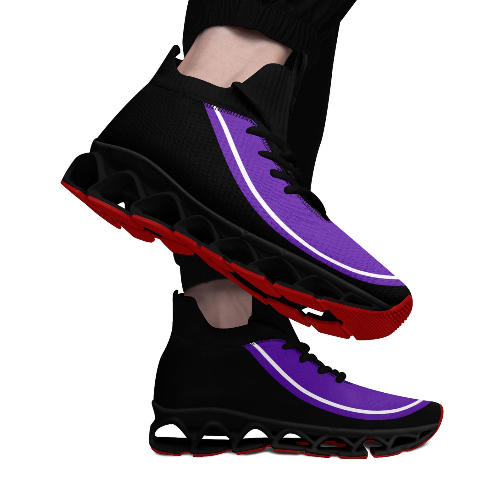 Custom Purple Black Maxsoul Shoes Personalized Sneaker FN030XD-D020388-15