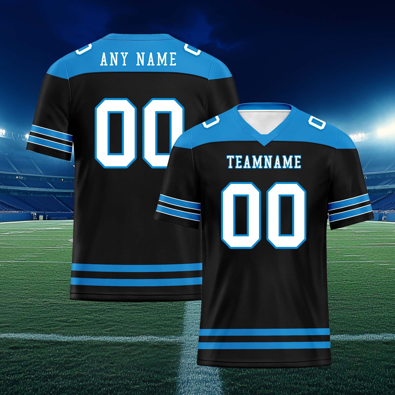Custom Carolina Personalized Authentic Football Jersey FBJ02-E0607-27