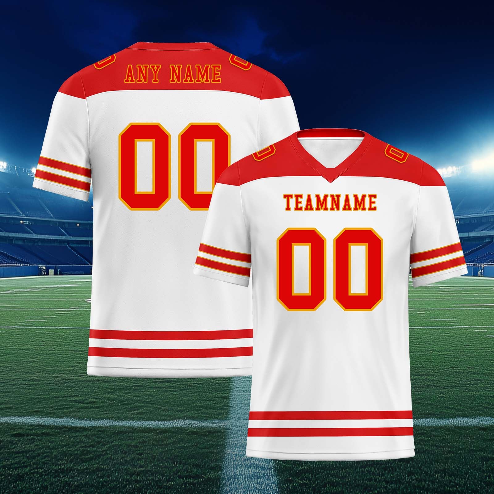 Custom Kansas City Personalized Authentic Football Jersey FBJ02-E0607-16