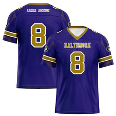 Custom Purple Baltimore Personalized Authentic Football Jersey FBJ02-D025033-4