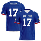 Custom Blue White Red Buffalo Football Jersey and Firesoul Sports Shoes Combo Offer Personalized Combo ZH-D020273-4