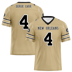 Custom Yellow New Orleans Personalized Authentic Football Jersey FBJ02-D025033-19