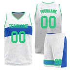 Custom Blue White Classic Style Reversible Basketball Uniform Personalized Ordinary BBJR-D017009