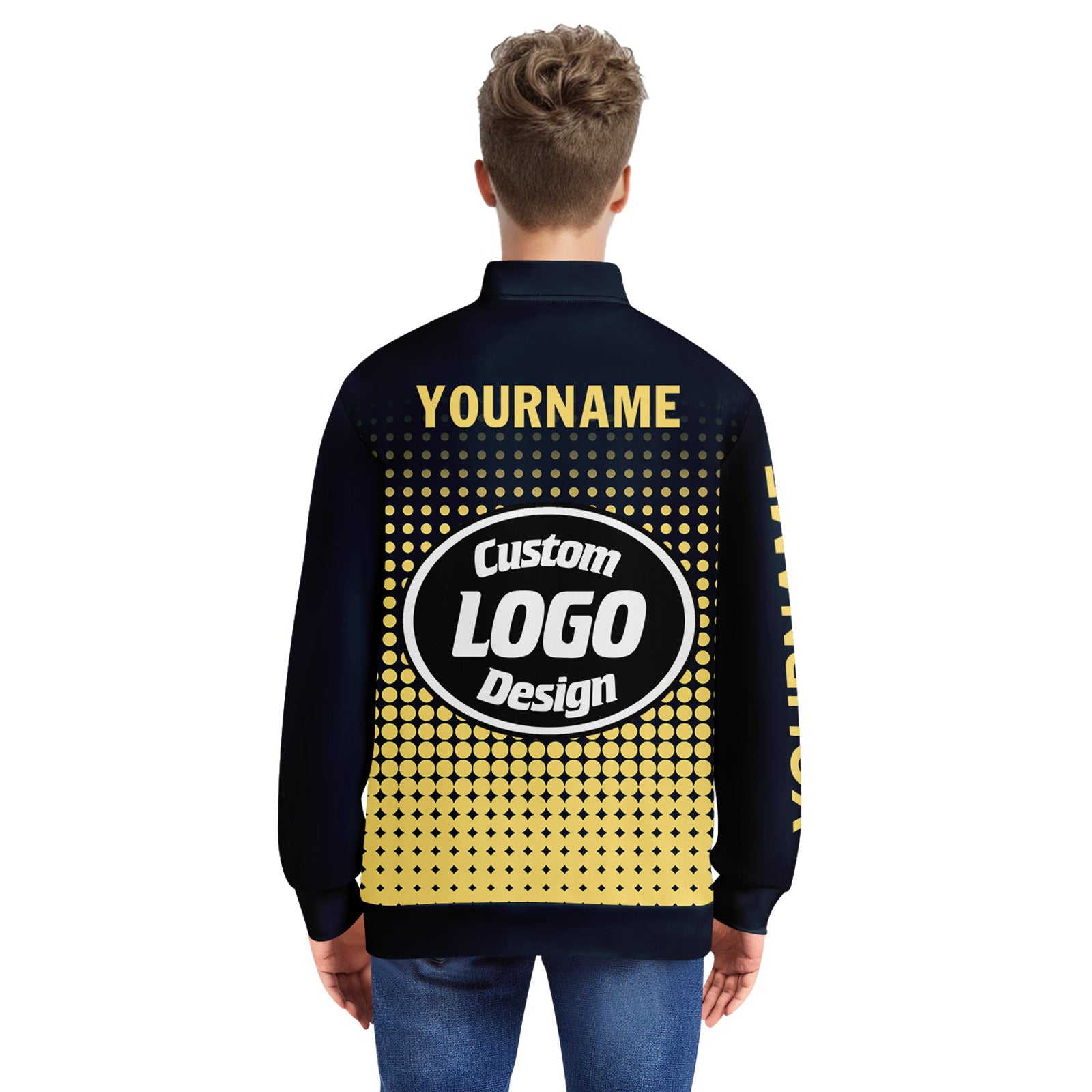 Custom Jacket Bomber Full-Snap Varsity Letterman Personalized Jacket PR092-D020346-13