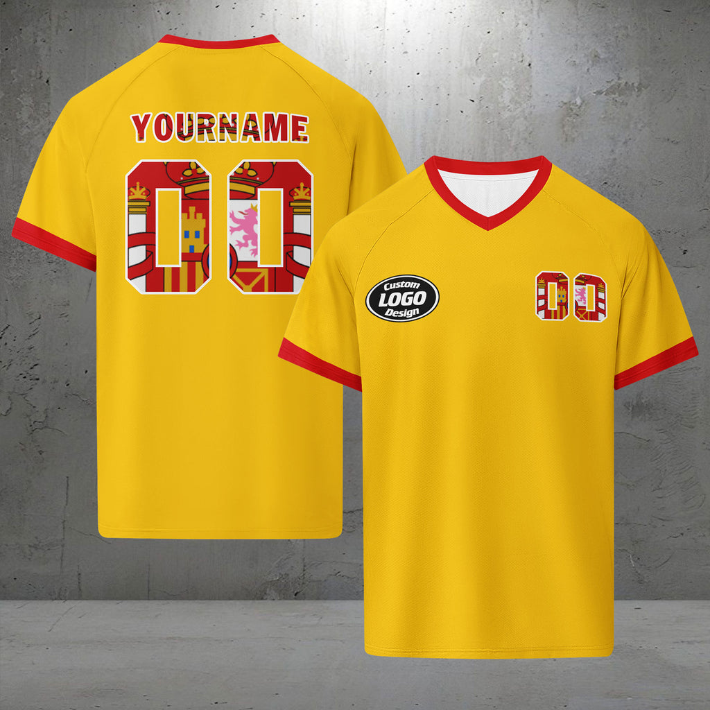Custom Spain 2026 World Cup Football Shirt Customized Soccer Jersey for Fans Add Your Name & Number FZ190-F025072-3