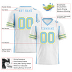Custom White Red Striped Sleeves Personalized Authentic Football Jersey FBJ02-D06058