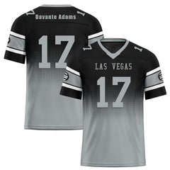 Custom Black Gray Las Vegas Personalized Authentic Football Jersey FBJ02-D020249-20