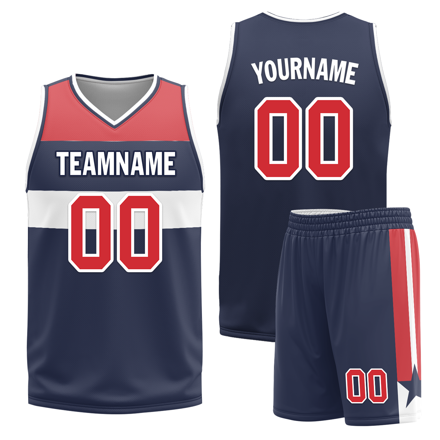 Custom White Blue Classic Style Reversible Basketball Uniform Personalized COOLMAX BBJR-D017023