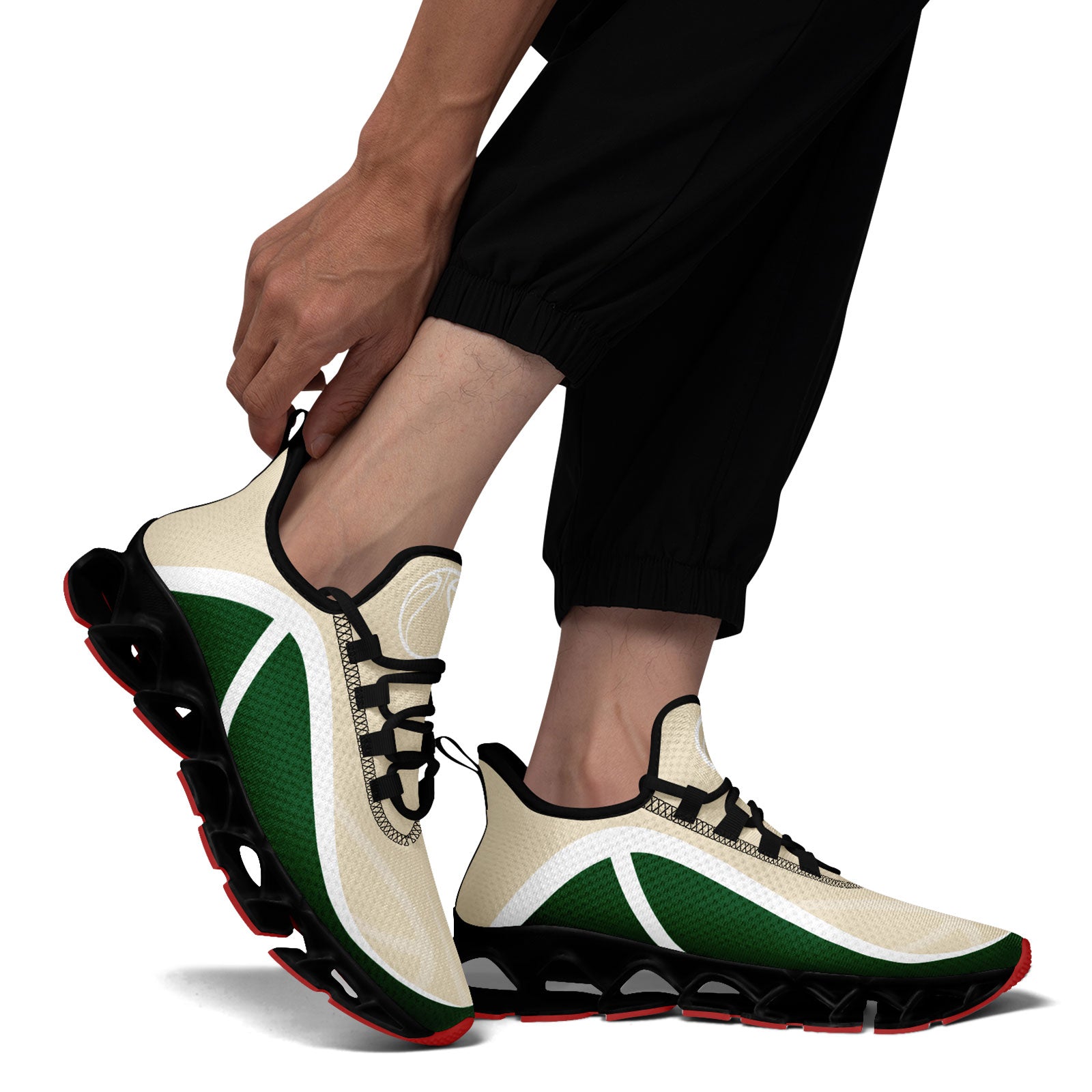 Custom Green Cream Maxsoul Shoes Personalized Sneaker FN003XD-D020391-14