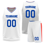 Custom Blue White Classic Style Reversible Basketball Uniform Personalized Ordinary BBJR-D017031