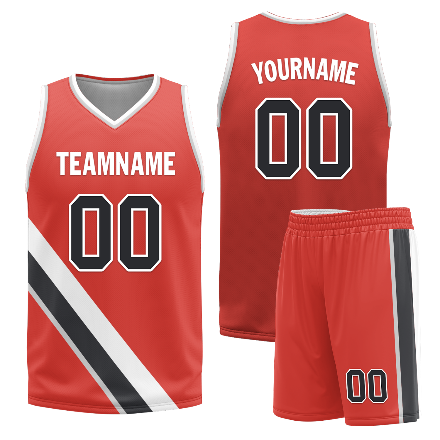 Custom White Red Classic Style Reversible Basketball Uniform Personalized COOLMAX BBJR-D017037