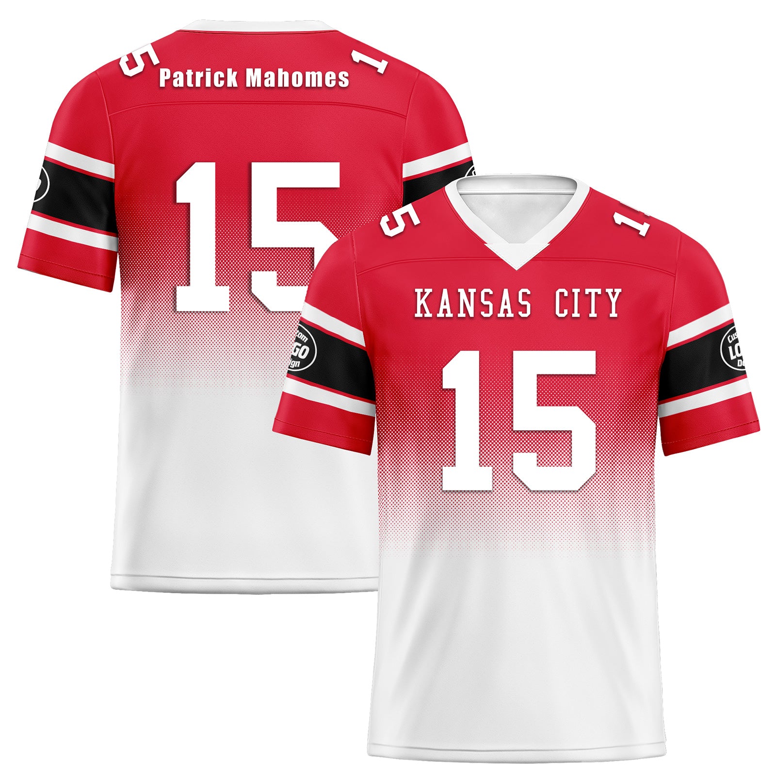 Custom Red White Kansas City Football Jersey and Hat Combo Offer Personalized Combo ZH-D020326-18
