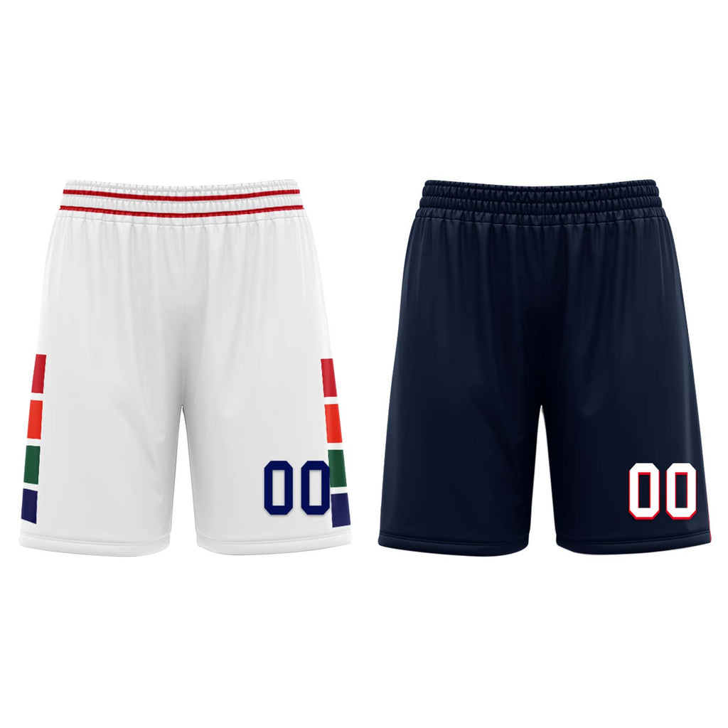 Custom White Red Black Philadelphia City Edition Personalized Reversible Basketball Set Sports Basketball Jersey BBJ01R-D0610-23