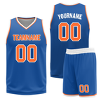 Custom White Blue Classic Style Reversible Basketball Uniform Personalized Ordinary BBJR-D017016
