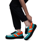Custom Green Orange Miami Shoes Personalized Sneaker FN032-D020389-24