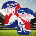 Custom Blue White Red Costa Rican Flag Personalized Authentic Baseball Jersey BSBJ01-E06022-10
