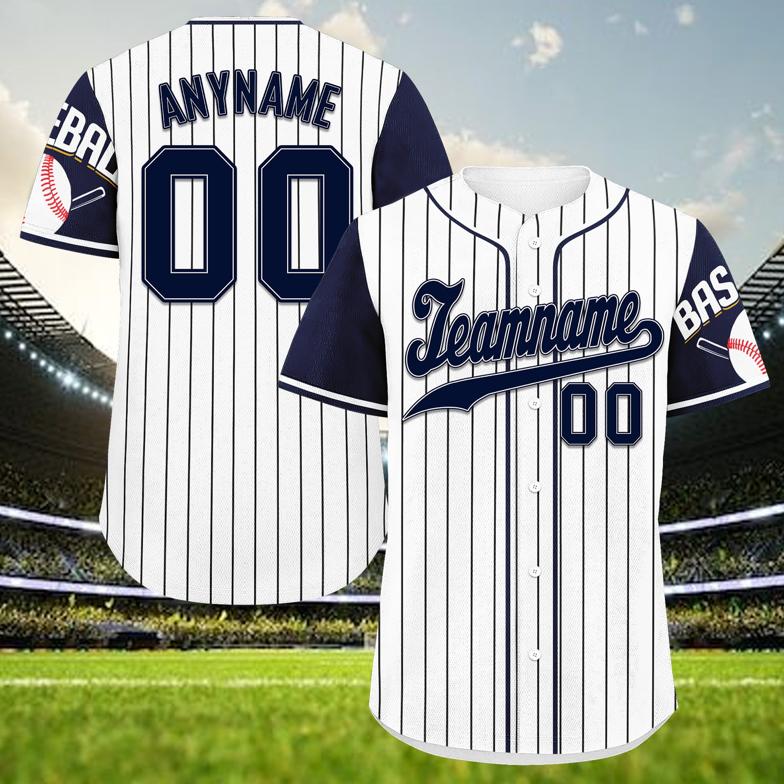 Custom Vintage Personalized Authentic Baseball Jersey BSBJ01-E025021-3