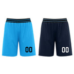 Custom Light Blue Black Los Angeles City Edition Personalized Reversible Basketball Set Sports Basketball Jersey BBJ01R-D0610-13