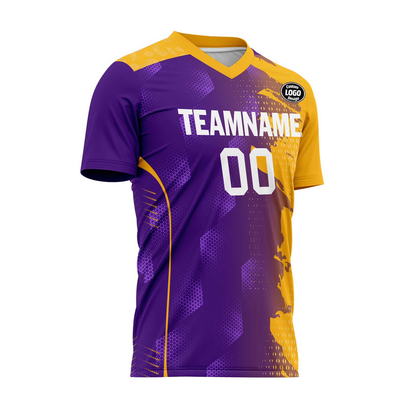 Custom Purple Yellow Soccer Sets Jersey Personalized SCJ101-D020210-10