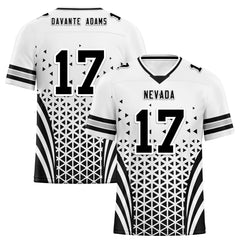 Custom Black White Nevada Personalized Authentic Football Jersey FBJ02-D023033-20