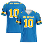 Custom Blue Los Angeles Football Jersey and Sports Shoes Combo Offer Personalized Combo ZH-D025008-24
