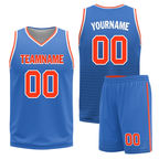 Custom Orange Blue Classic Style Reversible Basketball Uniform Personalized Ordinary BBJR-D017040