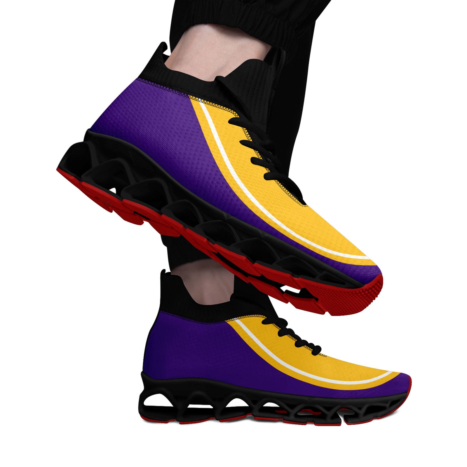 Custom Purple Yellow Maxsoul Shoes Personalized Sneaker FN030XD-D020388-26