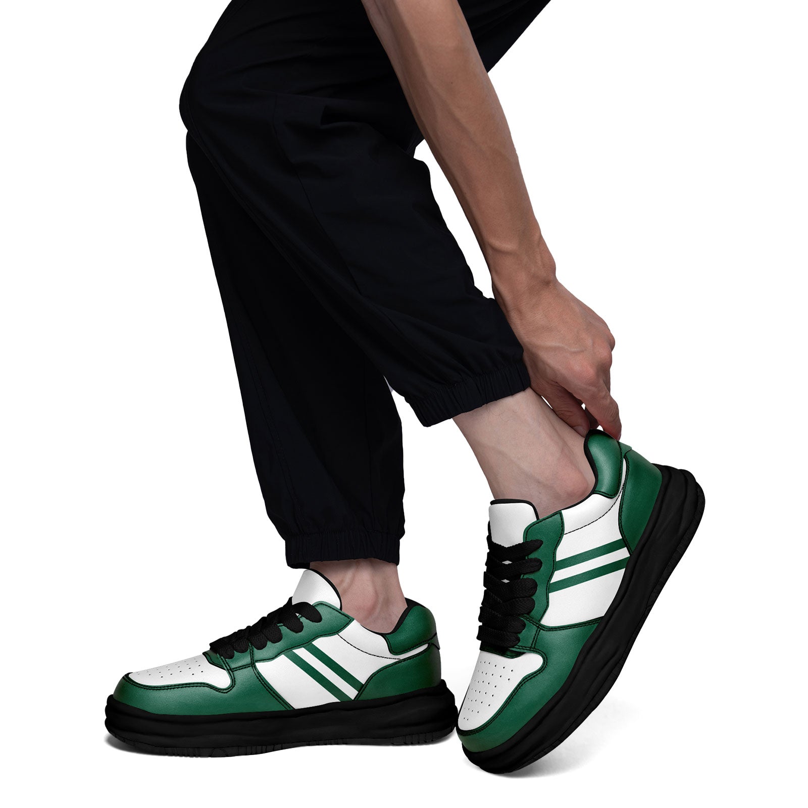 Custom Green White New York Shoes Personalized Sneaker FN032-D020389-28