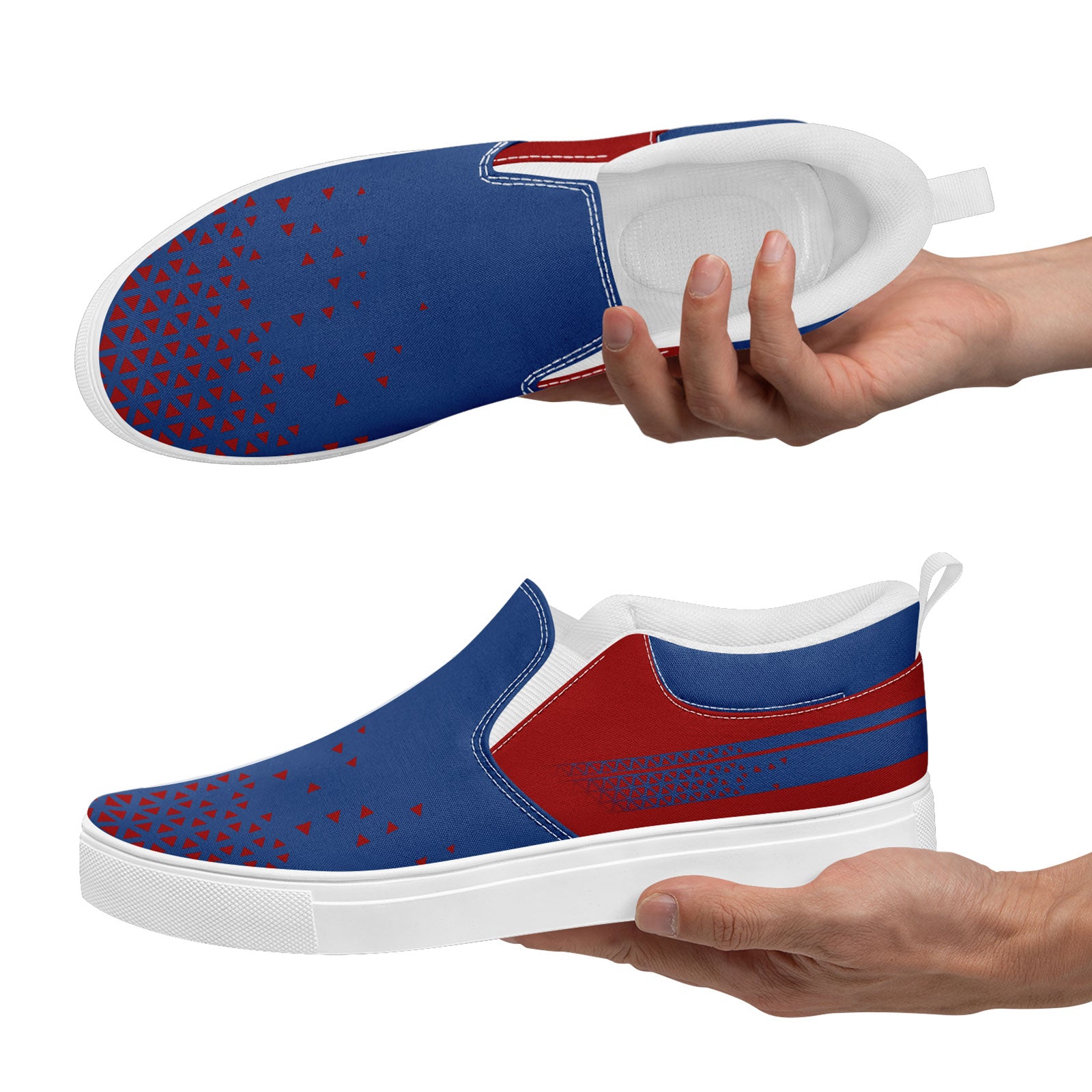 Custom Canvas Sneakers Personalized Slip On Shoes FN071-E023042-3
