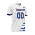 Custom White Blue Soccer Sets Jersey Personalized SCJ101-D28029