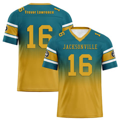 Custom Green Yellow Jacksonville Personalized Authentic Football Jersey FBJ02-D020249-16