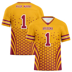 Custom Red Yellow Arizona Personalized Authentic Football Jersey FBJ02-D023033-1