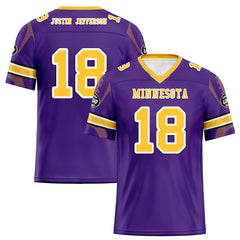 Custom Purple Minnesota Personalized Authentic Football Jersey FBJ02-D025033-15