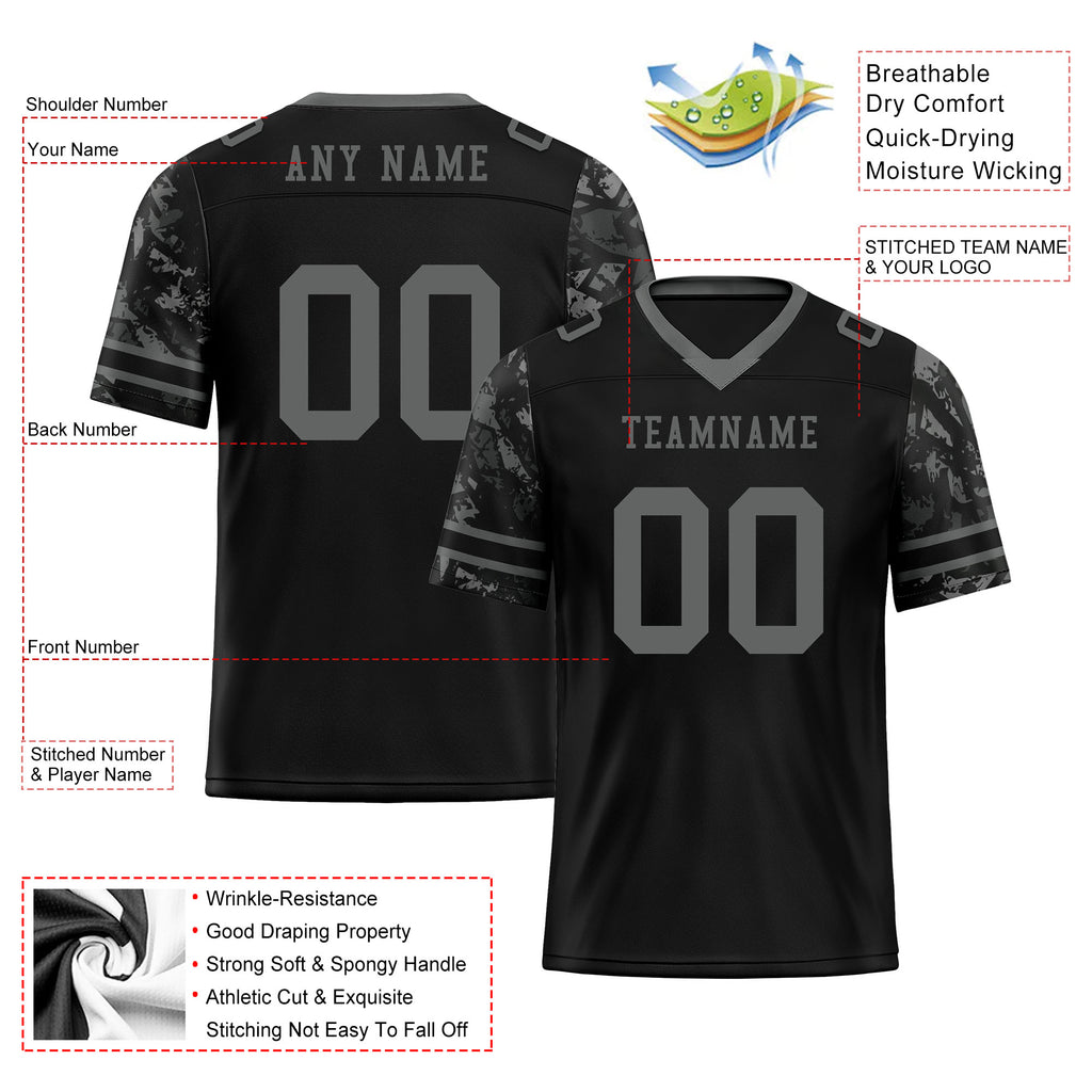 Custom Camo Personalized Authentic Football Jersey FBJ02-D06126