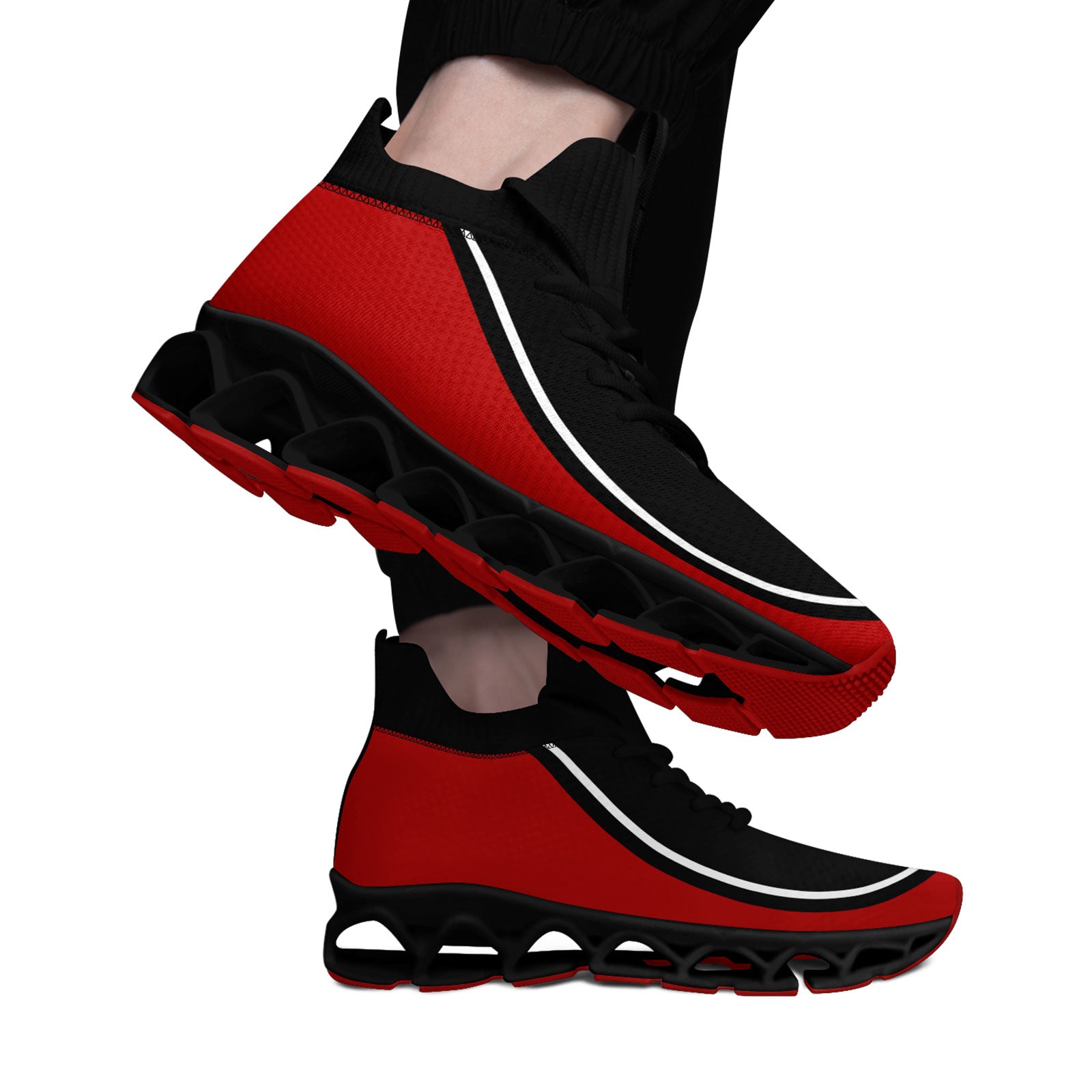 Custom Black Red Maxsoul Shoes Personalized Sneaker FN030XD-D020388-3