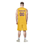 Custom Yellow Classic Style Sports Uniform Basketball Jersey BBJ01-D020105-15