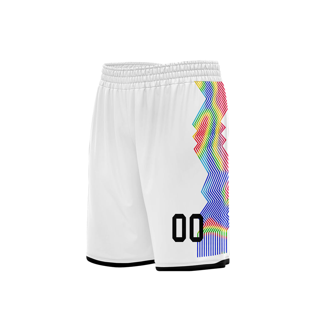 Custom White Rainbow City Edition Personalized Sports Uniform Authentic Basketball Jersey BBJ01-D06101-8