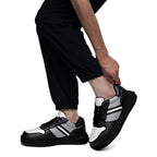 Custom Black Gray Las Vegas Shoes Personalized Sneaker FN032-D020389-20
