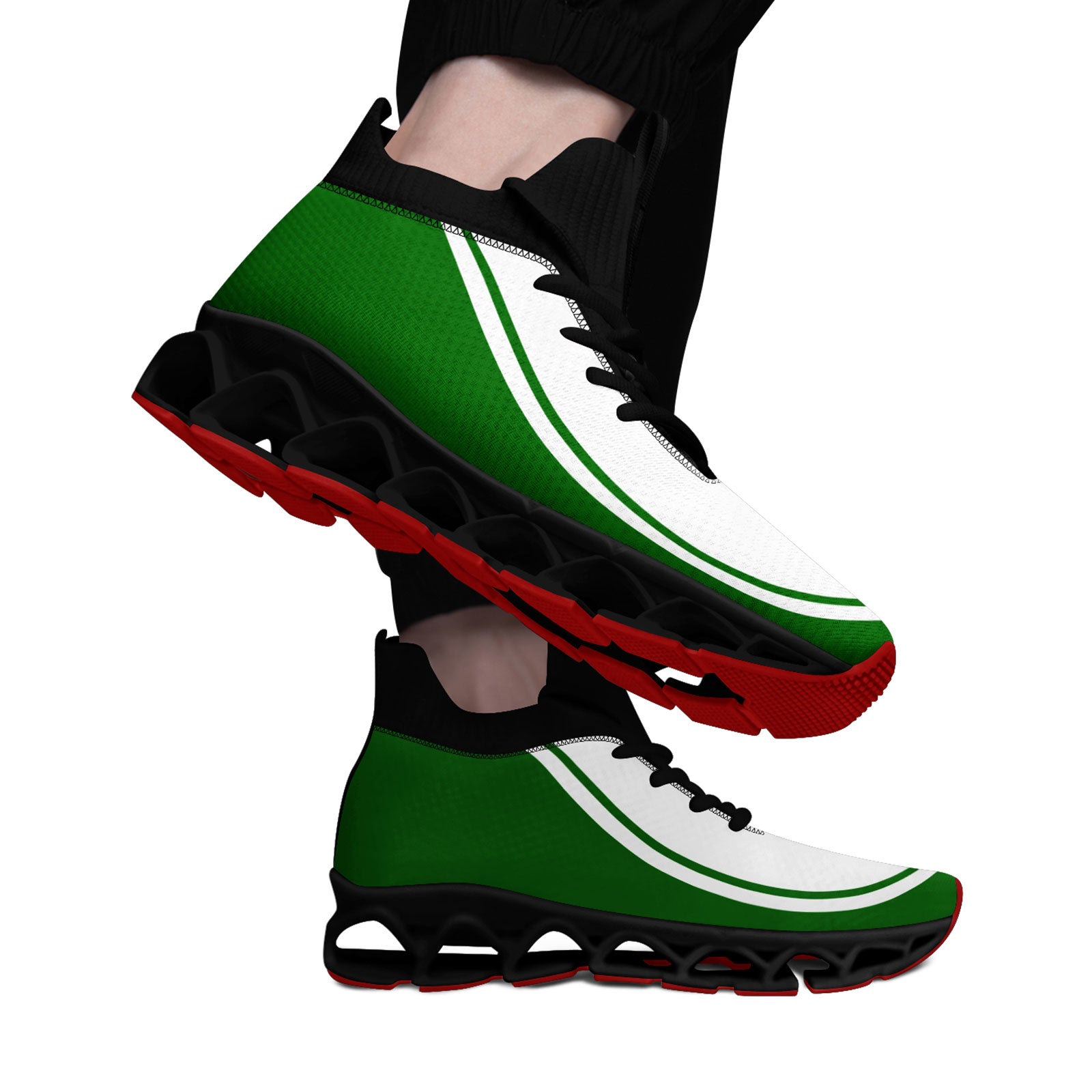 Custom Green White Maxsoul Shoes Personalized Sneaker FN030XD-D020388-20
