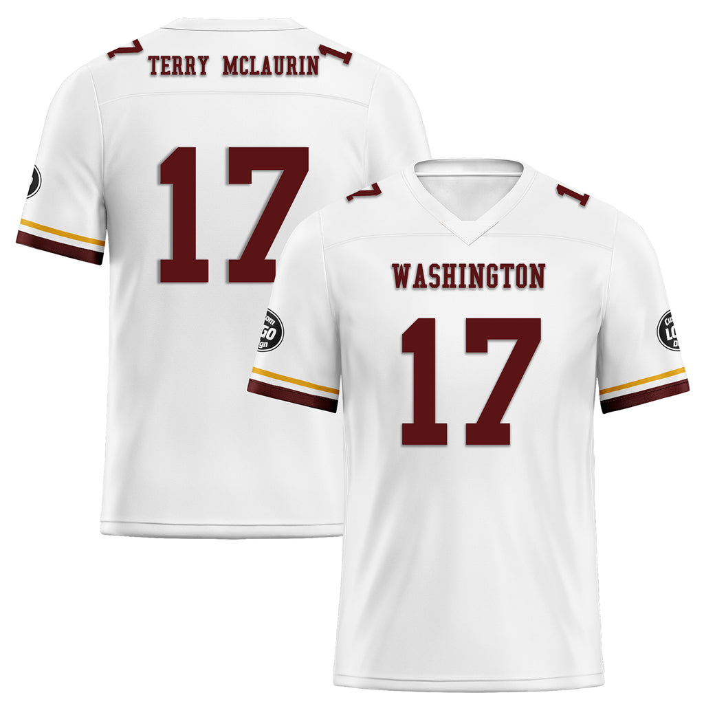 Custom Red Yellow White Washington Football Jersey and Firesoul Sports Shoes Combo Offer Personalized Combo ZH-D020273-31
