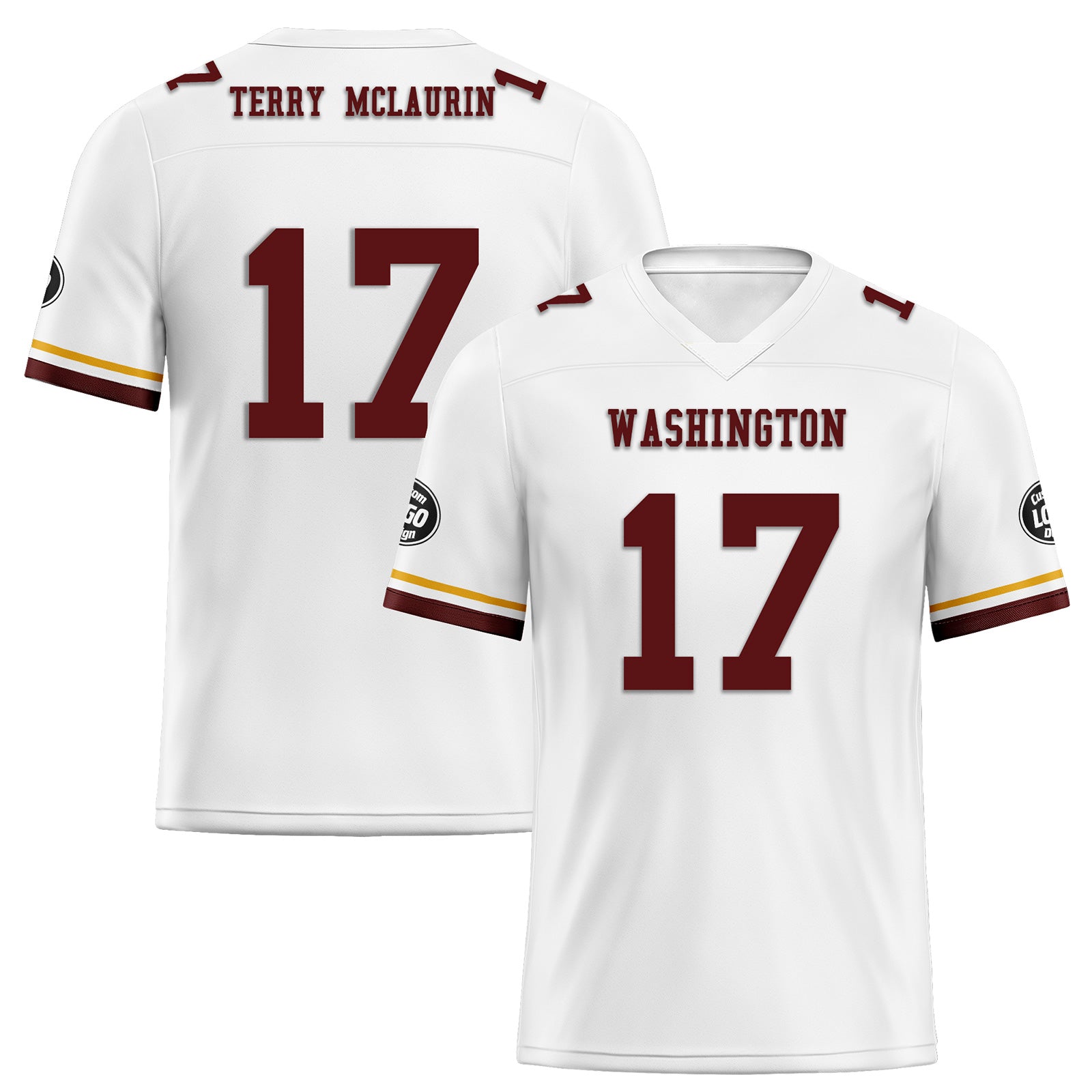 Custom Red Yellow White Washington Football Jersey and Firesoul Sports Shoes Combo Offer Personalized Combo ZH-D020273-31