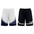 Custom White Dark Blue Black Orlando City Edition Personalized Reversible Basketball Set Sports Basketball Jersey BBJ01R-D0610-22