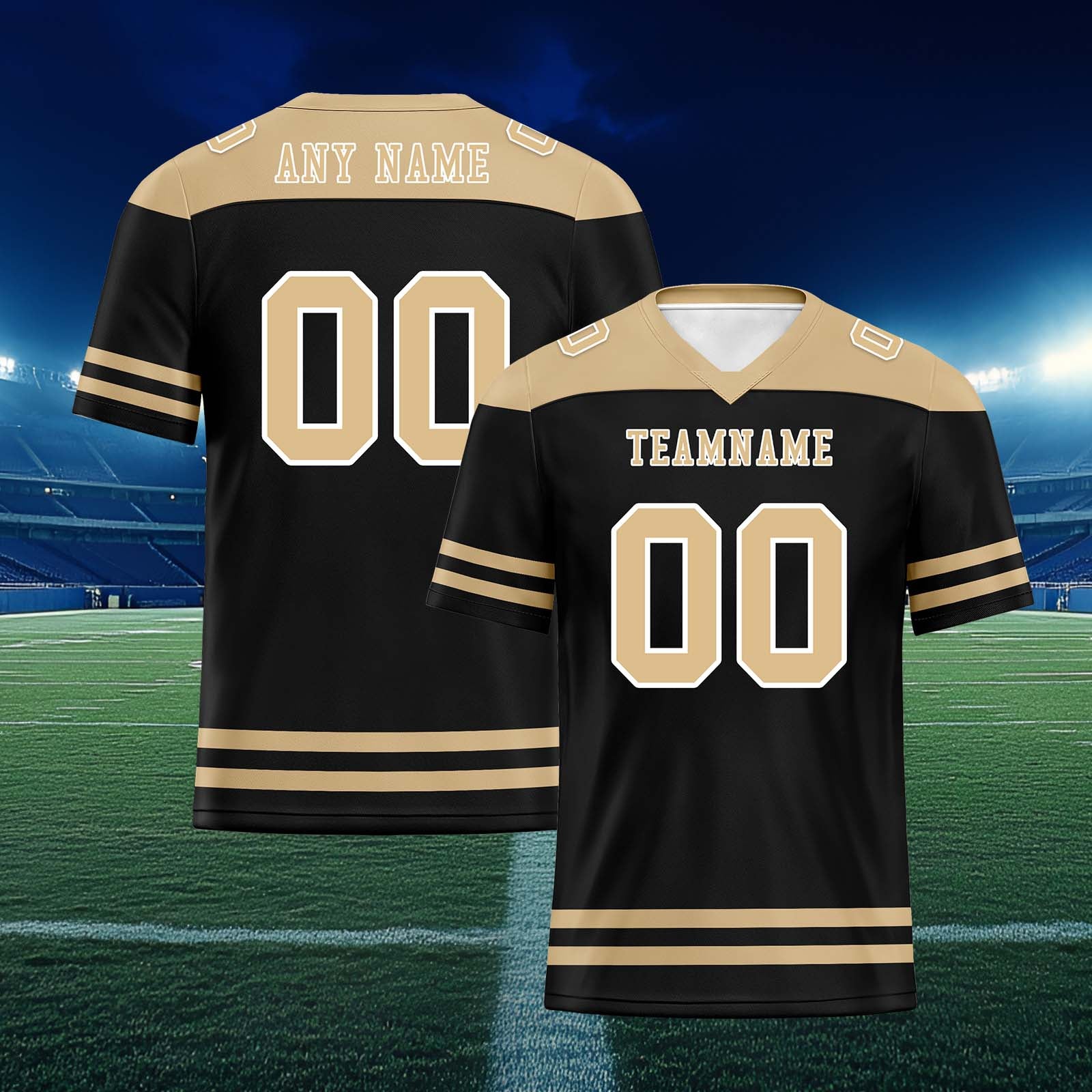 Custom New Orleans Personalized Authentic Football Jersey FBJ02-E0607-26