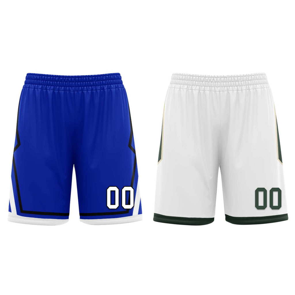 Custom Lake Blue White Milwaukee City Edition Personalized Reversible Basketball Set Sports Basketball Jersey BBJ01R-D0610-17