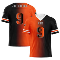 Custom Orange Black Ohio Personalized Authentic Football Jersey FBJ02-D028017-19