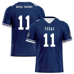 Custom Blue Dallas Personalized Authentic Football Jersey FBJ02-D020263-9